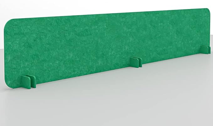 Escape 12" Freestanding Desk Divider | Eco-Friendly Acoustic Privacy Screen | Noise Reducing Desk Partition | 71" Wide | Orange