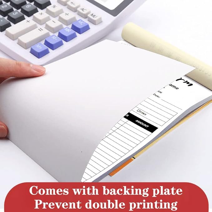 Personalized Invoice Book Custom 2 Part/3 Part Receipt Book Quote Estimate Order Forms Carbonless Form with Your Company Name Logo Address,2-10 Books (Style 9)