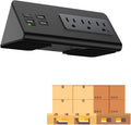 Kable Kontrol Desk Clamp Power Strip with USB-C Port, Nightstand Charging Station, 3 AC Outlets, 3 USB-A Ports, Fast Charger, Easy Installation for Home, Offices, Hotels – 4.9 Ft, Black, 200 Pcs