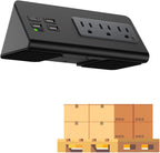 Kable Kontrol Desk Clamp Power Strip with USB-C Port, Nightstand Charging Station, 3 AC Outlets, 3 USB-A Ports, Fast Charger, Easy Installation for Home, Offices, Hotels – 4.9 Ft, Black, 200 Pcs