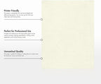 LUXPaper 8.5" x 11" Classic Linen Paper | Letter Size | Natural White | 70lb. Text | 1,000 Qty