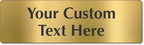 SmartSign Custom Brass Sign - 3" x 10", 40 mil REAL Bugle Brass Metal, Personalized Name Door Sign, Heavy-Duty Premium Engraved Door/Wall Mount Plaque for Business/Office, Gold and Black