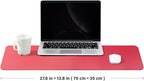 Leather Desk Mat - Non-Slip PU Desk Pad for Office and Home - Desk Organization and Accessories - Ideal for Large Mouse Pad and Desk Mats on Top of Desks (Rose Red,27.6"x 13.8")
