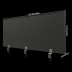 KONKENIE Acrylic Office Privacy Partition Indoor Desk Divider Guard Rectangle Desktop Privacy Panel Privacy Shield Screen for Classroom Office Reception Station Bakery Translucent (60x22x2”,1PCS)