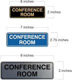 Standard Conference Room Sign - Dark Brown - Small 5 Pack