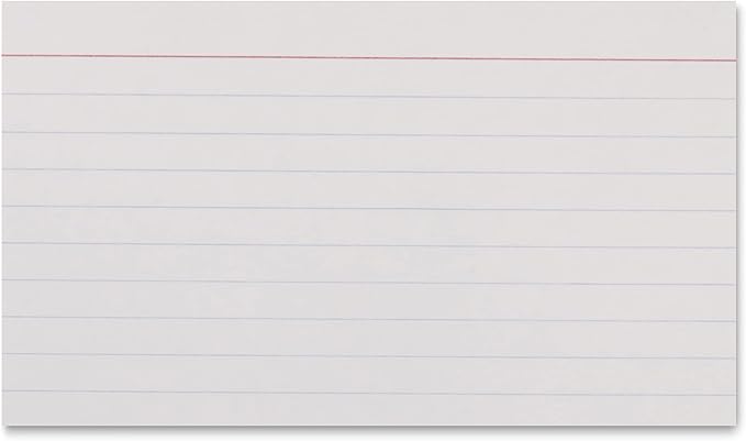 Amazon Basics Paper Flash Ruled Index Note Cards, Heavy Weight, White, 3 x 5 Inch Card, 300 Count, 100 Pack of 3