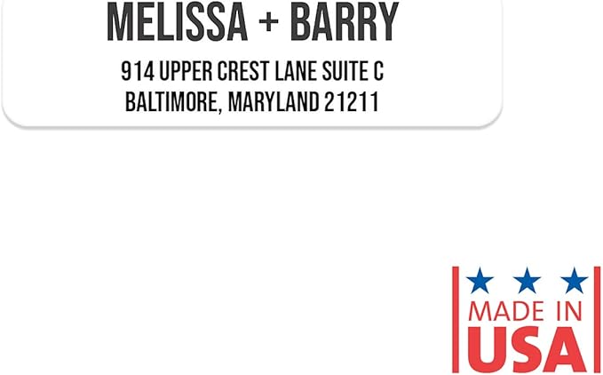 White Bold Rolled Address Labels/Roll of 500 Personalized Address Labels/Designer Return Address Stickers in Elegant Plastic Dispenser