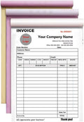 Personalized Invoice Book Custom 2 Part/3 Part Receipt Book Quote Estimate Order Forms Carbonless Form with Your Company Name Logo Address,2-10 Books (Style 7)