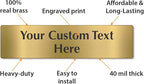 SmartSign Custom Brass Sign - 3" x 12", 40 mil REAL Bugle Brass Metal, Personalized Name Door Sign, Heavy-Duty Premium Engraved Door/Wall Mount Plaque for Business/Office, Gold and Black