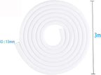 QCSIW 1/2" x 10ft Black/White Cable Sleeve - Protects Cords from Pets & Organizes Wires - Modern Style - Polyester Material - Flame Retardant - Easy to Use & Cut(White, 1/2"-10ft)