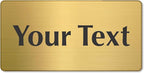 SmartSign Custom Brass Sign - 2" x 4", 40 mil REAL Bugle Brass Metal, Personalized Name Door Sign, Heavy-Duty Premium Engraved Door/Wall Mount Plaque for Business/Office, Gold and Black