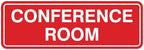 Standard Conference Room Sign -Red - Small 10 Pack
