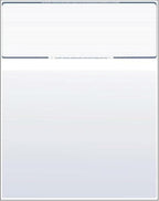 Compuchecks Check on Top Blank Check Paper - 2500 Pack, Quick-Books & Laser Printer Compatible - Security Business Checks with Voucher - 8.5" x 11" Blue Pinstripe