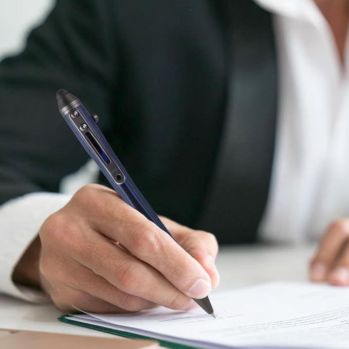 Cool Hand 5.7'' Bolt Action Pens, EDC Ballpoint Ink Refillable, Stylus for Touch Screen, G10 Body w/Pocket Clip, Ergonomic Grip, with a Free Refill, 5374-N