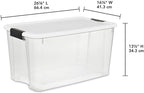 Sterilite 4-Pack 70 Quart & 6-Pack 30 Quart Ultra Latching Box, Clear Plastic Storage Bins with Lids - Heavy-Duty Organizing Containers for Closet, Bathroom, and Office
