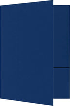 LUXPaper 9" x 12" Presentation Folders | Two Pocket | Navy Blue | 100lb. Cover | 100 Qty