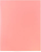 JAM PAPER Laminated Two Pocket Glossy School Folders - Letter Size - High Gloss Baby Pink Pastel - Bulk 25/Pack