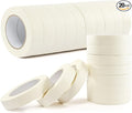 SEBETOW Masking Tape Bulk 1 Inch 20 Packs - White Beige Masking Tapes for General Purpose, Craft, Art, Home, Office, School, 1 Inch x 55 Yards x 20 Rolls