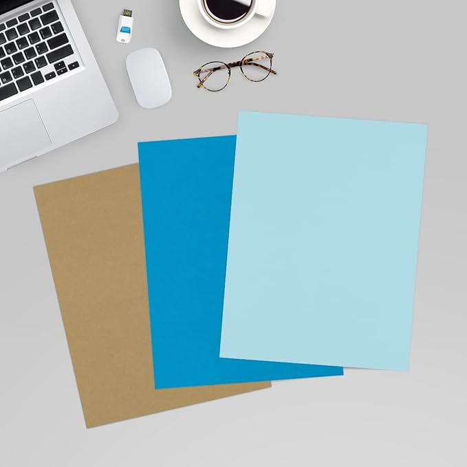 LUXPaper 8.5" x 11" Paper | Letter Size | Pastel Blue | 60lb. Text | 250 Qty