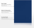 LUXPaper 8.5" x 11" Paper | Letter Size | Navy Blue | 80lb. Text | 50 Qty
