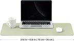 Leather Desk Mat - Non-Slip PU Desk Pad for Office and Home - Desk Organization and Accessories - Ideal for Large Mouse Pad and Desk Mats on Top of Desks (Light Green,27.6"x 13.8")