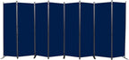 CHOSENM Room Divider, 8 Panel Folding Privacy Screens with Wider Support Feet, 6 Ft Portable Room Partition for Room Separator, 176" W X 71" H, Navy Blue