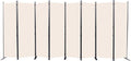 CHOSENM Room Divider, 8 Panel Folding Privacy Screens with Wider Support Feet, 6 Ft Portable Room Partition for Room Separator, 176" W X 71" H, Beige