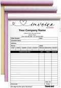 Personalized Invoice Book Custom 2 Part/3 Part Receipt Book Quote Estimate Order Forms Carbonless Form with Your Company Name Logo Address,2-10 Books (Style 19)