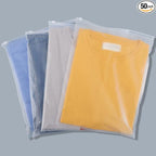 Svaldo Clothes Packaging Bags for Shipping, 50 Count 9x12 inch Frosted Zipper Plastic Bags for Clothing, Thick Plastic Apparel Bag 3 Mil, with Vent Holes Storage Bag