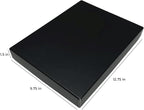 Lineco Museum Archival Storage Box, 9.75x12.75x1.5 in. Drop Front Design. Acid-Free with Metal Edge. Organize Photos, Pictures, Prints, Documents, Crafts, DIY. Black, 2 Pack
