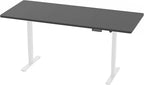 VIVO Large Electric 83 x 30 in Standing Desk, Memory Height Adjustment, 1B Series, Holds 220 lbs, Black Top White Frame, DESK-KIT-1W8B