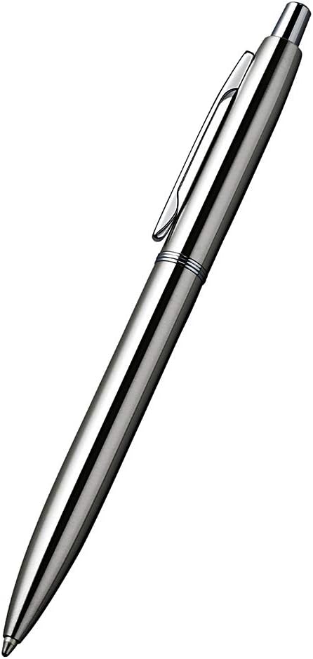 ChaoQ 3 Pcs Retractable Metal Ballpoint Pens, for Gift, Business, Office, 1.0mm Medium Point Black Ink, 6 Extras Replaceable Metal Refills - Stainess Steel