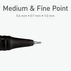 Pentonic Gel Pens, 36 Count, Assorted Colored Ink (12 Colors, 3 Of Each Color), Medium & Fine Point, Smooth Writing For Journaling (1002357)