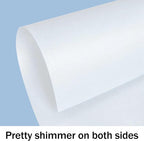100 Sheets White Shimmer Cardstock 8.5 x 11 Certificate Paper, Goefun 80lb Pearlescent Paper for Invitations, Certificates, Crafts, DIY Cards