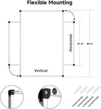 XBoard Magnetic Whiteboard 40 x 30 Inch, Dry Erase White Board for Wall with Marker Tray 3' x 2.5' | Aluminum Frame Message Presentation Board for Home School & Office
