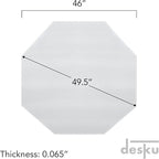 DESKU - Octagon Gaming Chair Mat, Computer and Office Chair Mat for Hard Floors, Clear, 46 Inches x 49.5 Inches, Made in The USA