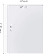 Sheet Protectors, HERKKA 300 Pack Heavy Duty Clear Plastic Page Protectors Sheet Reinforced 11-Hole Fit for 3 Ring Binder Fits Standard 8.5 x 11 Paper, 9.25 x 11.25 Top Loaded, Acid Free
