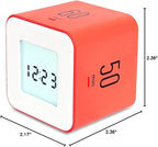 mooas Multi Clock Time Cube Timer (Coral), Alarm & Backlight Desk Productivity for ADHD Kids Classroom Study, Kitchen, Cooking, Desk, Office, Time Management 10,30,50,60 min Timer Various Setting
