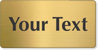 SmartSign Custom Brass Sign - 2" x 4", 40 mil REAL Bugle Brass Metal, Personalized Name Door Sign, Heavy-Duty Premium Engraved Door/Wall Mount Plaque for Business/Office, Gold and Black