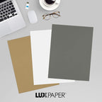 LUXPaper 8.5" x 11" Paper | Letter Size | Smoke Gray | 80lb. Text | 1,000 Qty