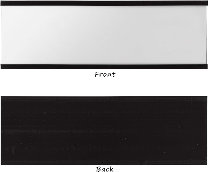 Realth C Channel Magnetic Label Holders 70 Pack 1'' x 2'' with Paper Inserts and Clear Plastic Protectors, Magnetic Data Card Holders File Cabinet Labels for Metal Racks and Shelves