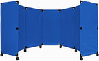 Versare MP10S Portable Folding Wall Partition | Economical 5 Panel Design | Portable Room Divider On Wheels | Adjustable, Freestanding Setup | Multiple Widths