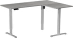 VIVO Electric Corner 63 x 55 inch L-Shaped Standing Desk, Memory Height Adjustment, Dark Gray Top Gray Frame, DESK-E3CTGG