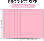 30 Sheets Pink Cardstock 8.5'' x 11'', 250gsm/90lb Heavyweight Cover Cardstock Paper, Thick and Smooth Card Stock Perfect for Invitations, Menus, DIY Cards, Arts and Crafts