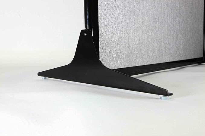 Versare Workstation Partition | Portable Wall Divider | Modern Office Cubicle | Free Standing Privacy Screen | Flexible Work Space | 99" x 70" Red Fabric Panels