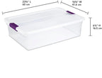 Sterilite 18-Pack 32 Quart ClearView Latch Box, Stackable Organizer Bins with Latching Lids - Clear Plastic Organization Containers for Closet, Bedroom, Shelving Units and Everyday Home Storage