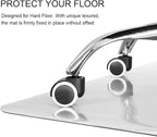 Kuyal Clear Chair mat for Hardwood Floor 46 x 72 inches Transparent Floor Mats Wood/Tile Protection Mat for Office & Home (46" X 72" Rectangle)
