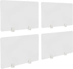 4PCS Desk Dividers Office Partitions, Privacy Desk Panel Protective, Acrylic Plexiglass Shield with Clamps for Offices Schools Call Centers - 23.6”L X15.8”W