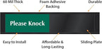SmartSign In Session Do Not Disturb/Please Knock Slider Door Sign for Training, Office, Therapist, Conference | 2.25" x 10" Plastic Black, Made in USA