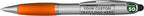 DISCOUNT PROMOS Custom Stylus Ballpoint Pens Set of 50, Personalized Bulk Pack - Black Ink, Great for Office, School, Business, Tradeshows, Events - Orange
